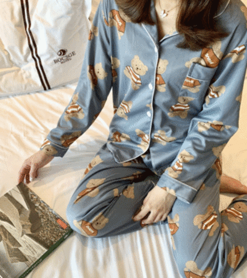 쿠키베어파자마 곰돌이 투피스 홈웨어 잠옷